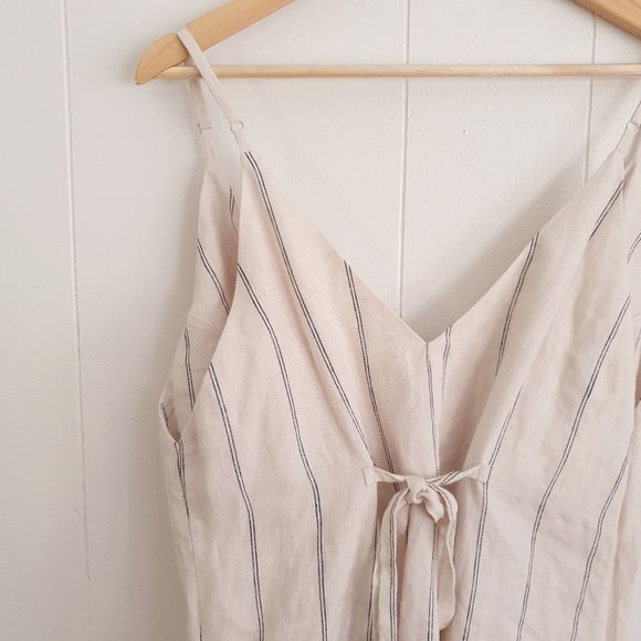Reformation Cayman Mini Dress | Linen | Striped | Size XL - Picture 10 of 11